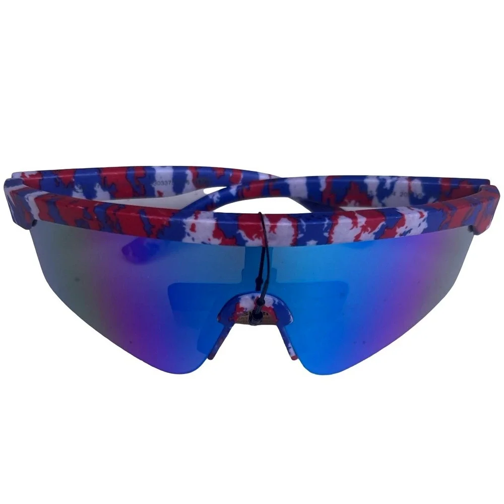 Panama Jack x Foster Grant Surf Sunglasses Unisex Blue Mirror Red White Blue NWT